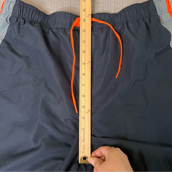 Nike Mens Swim Trunks Blue Orange Swoosh Logo Drawstring Beach Swimming Size XL - Picture 9 of 12